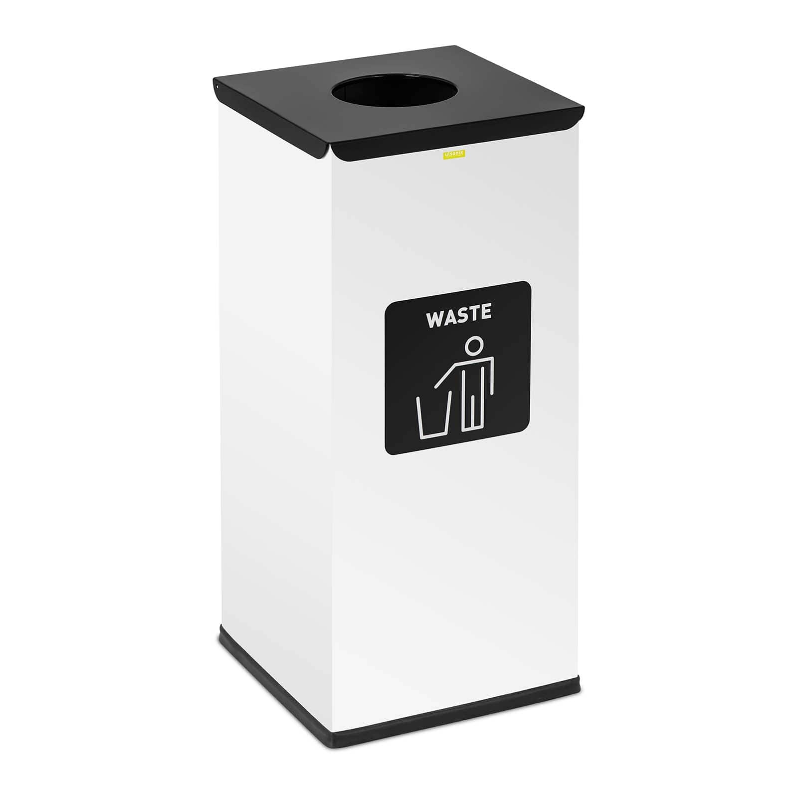 Odpadkový koš 60 l Bílá označení zbytkového odpadu - Koše na odpadky ulsonix