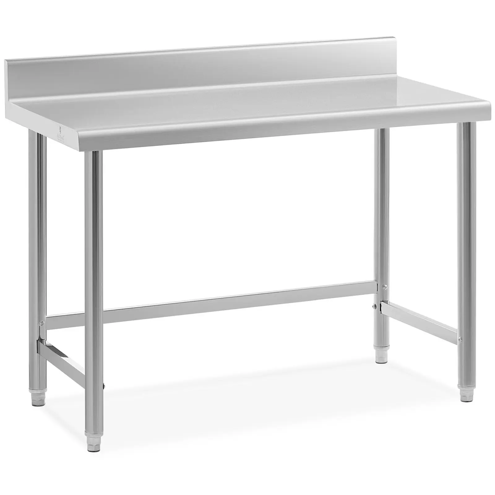 Pracovní stůl z ušlechtilé oceli 120 x 60 cm lem nosnost 91 kg - Pracovní stoly Royal Catering