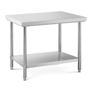 Stůl z ušlechtilé oceli 100 x 70 cm nosnost 120 kg - Pracovní stoly Royal Catering