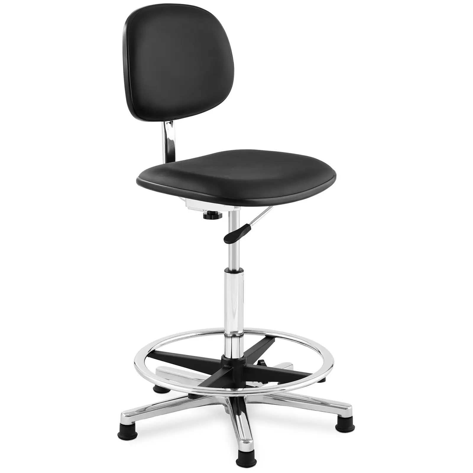 Kosmetická židle 120 kg černá nožní kroužek výška nastavitelná v rozmezí 530–800 mm - Pracovní židle Fromm & Starck