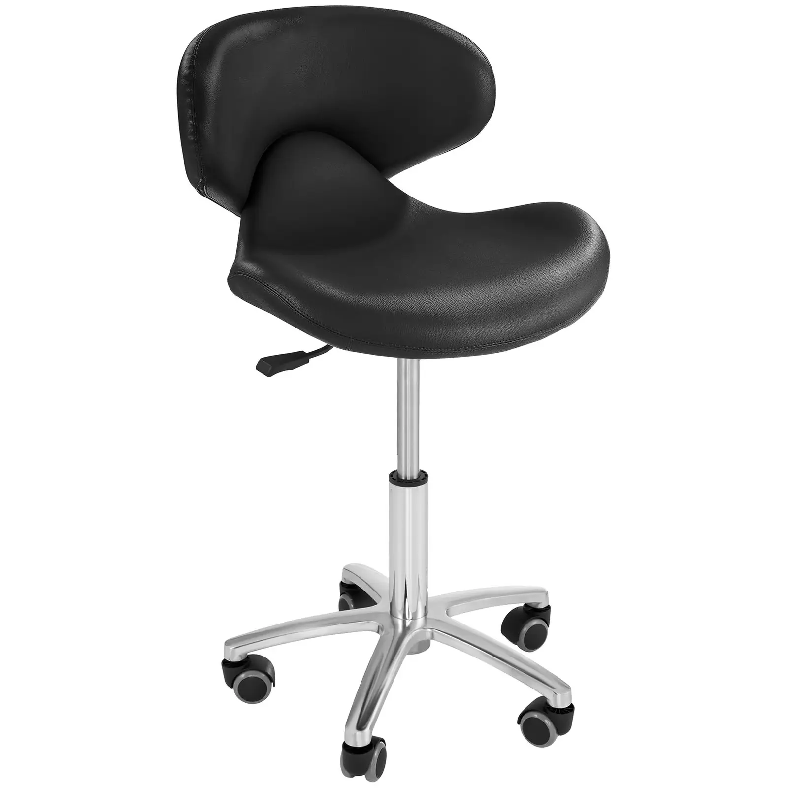 Otočná židle s opěradlem 440–570 mm 150 kg Černá - Kadeřnická křesla physa