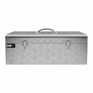 Hliníkový kufr na nářadí – rýhovaný plech – 57,5 x 24,5 x 22 cm – 31 l