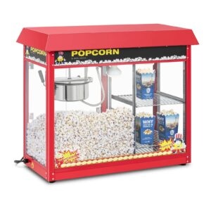 Stroj na popcorn vyhřívaná výloha červený - Stroje na popcorn Royal Catering
