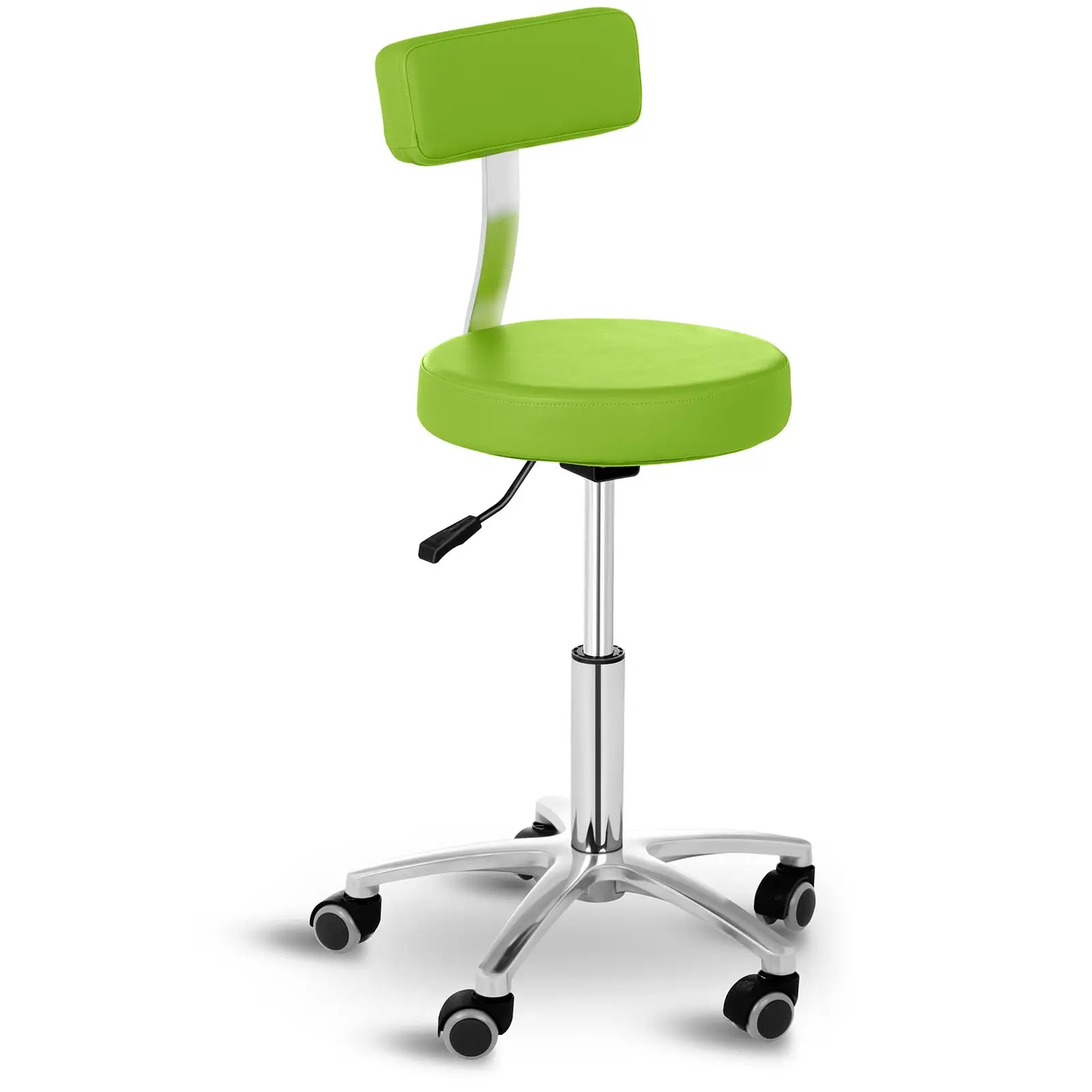 Otočná židle s opěradlem 445–580 mm 150 kg Zelená - Taburety na kolečkách physa