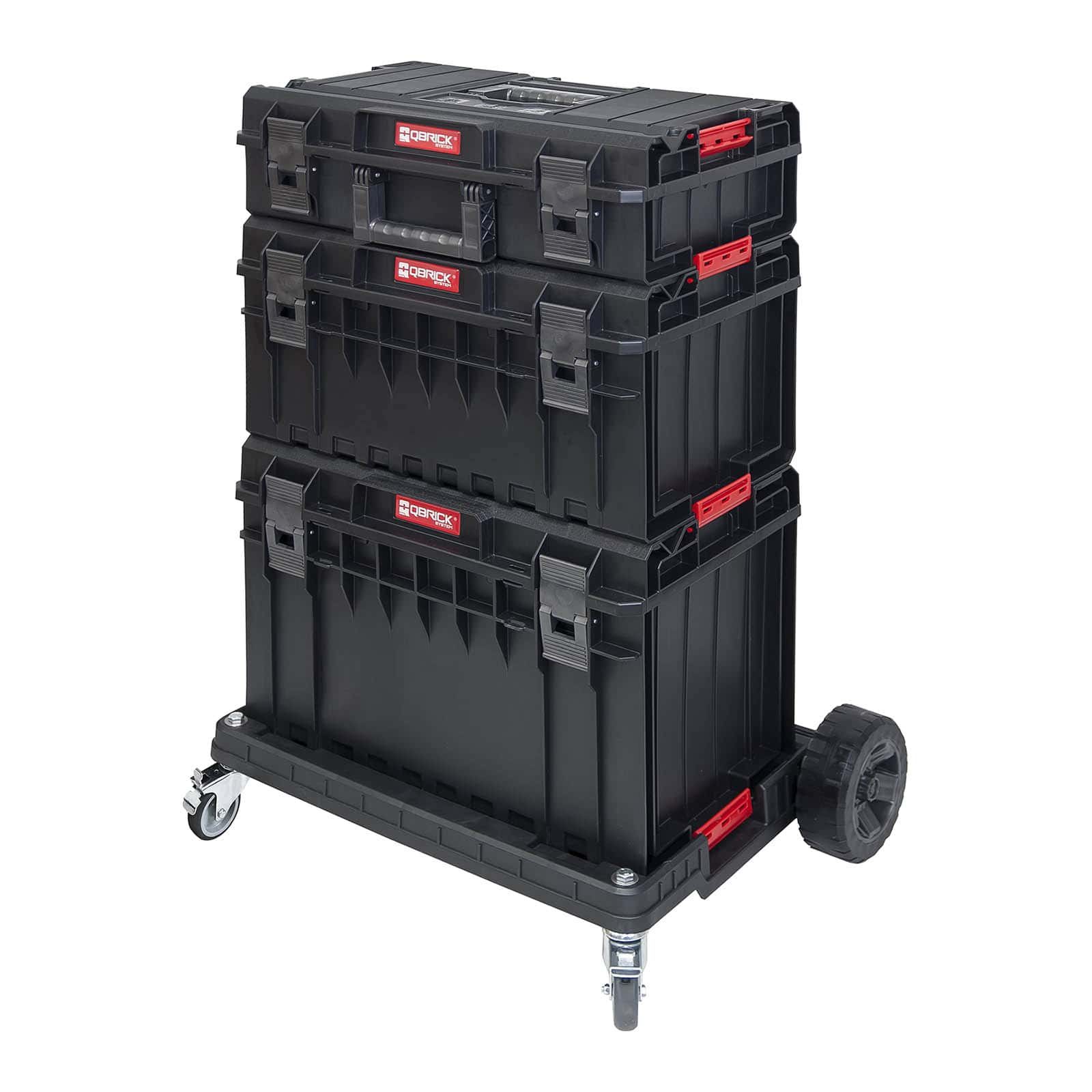 Kufr na nářadí – System One Basic – 3 kufry – 1 přepravní vozík - Kufry a boxy na nářadí Qbrick System