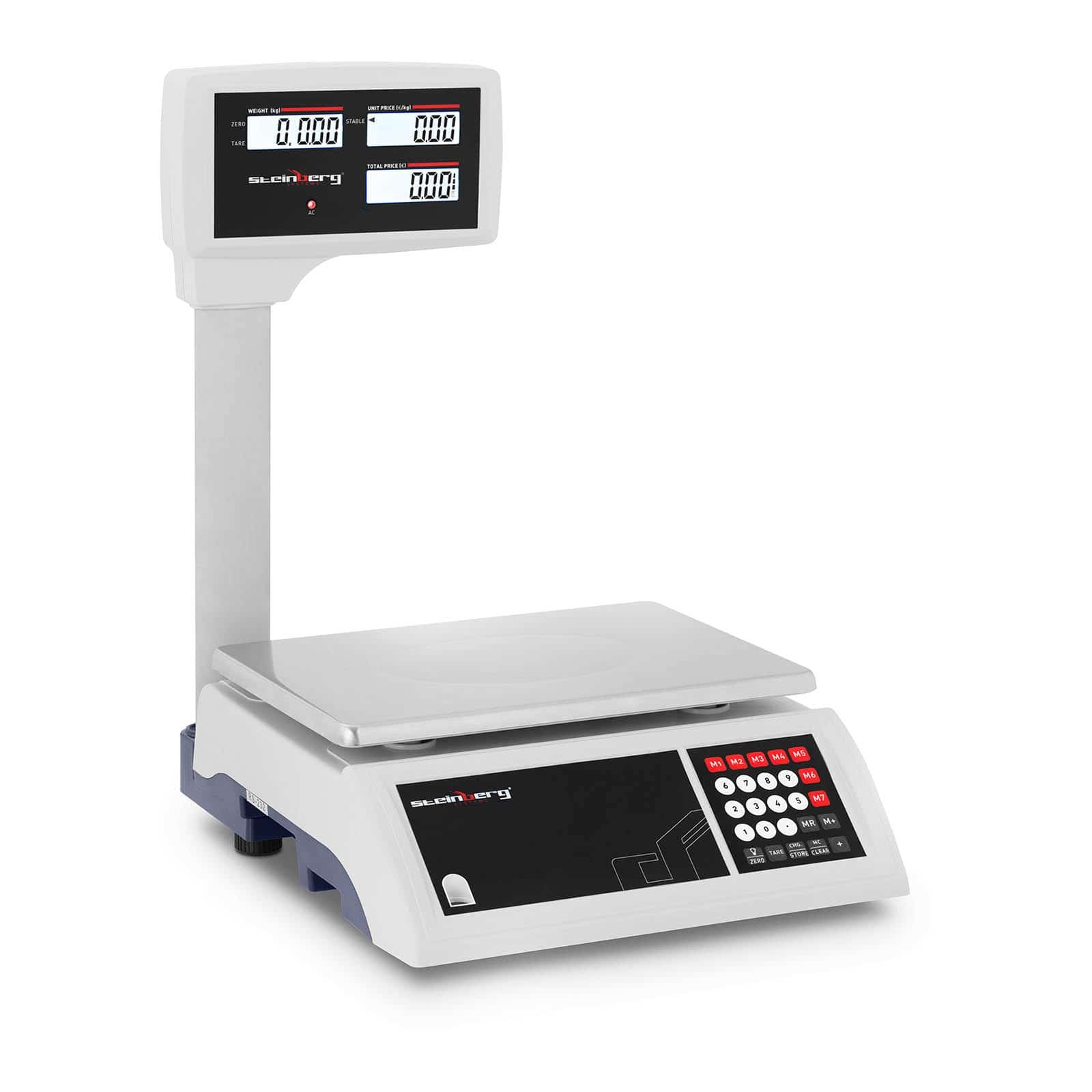 Kontrolní váha 30 kg / 5 g vysoký LCD displej - Obchodní váhy Steinberg Systems