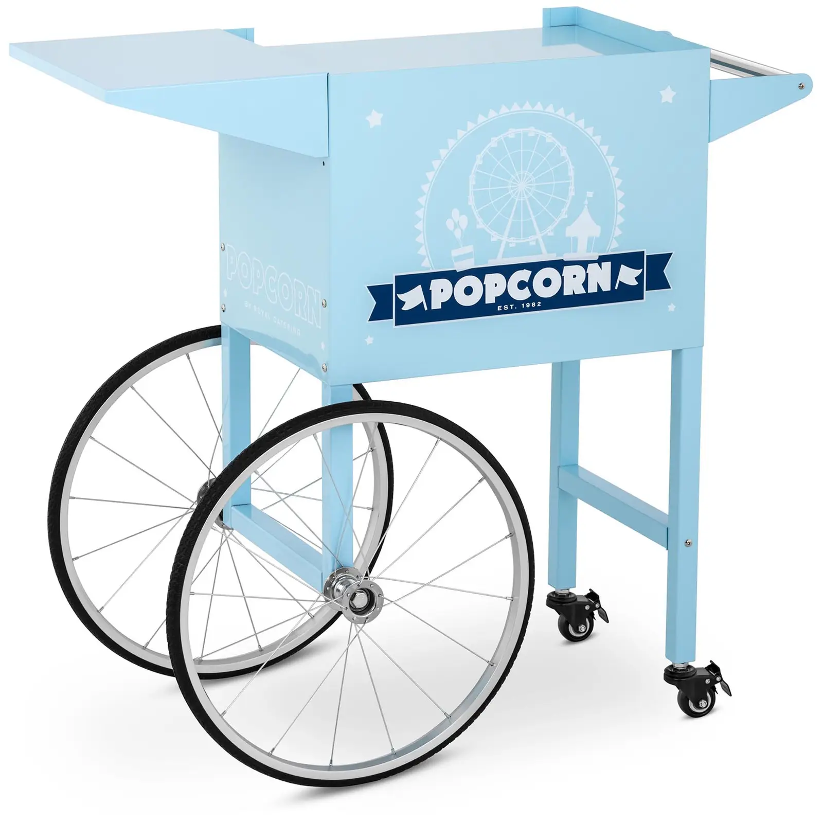 Vozík na stroj na popcorn modrý - Stroje na popcorn Royal Catering
