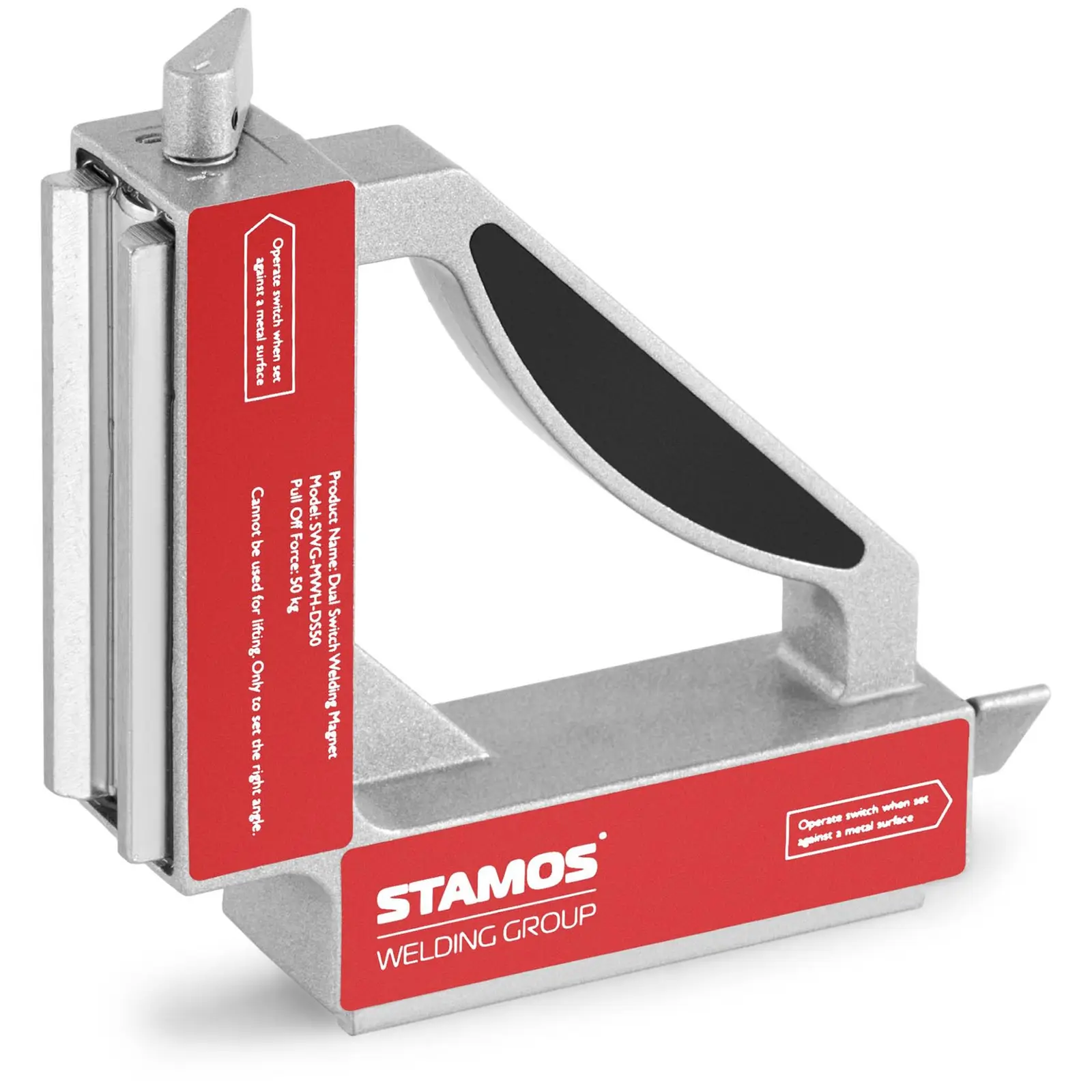 Magnetický svářečský úhelník – 2 přepínače – 90 ° – 50 kg - Svařovací magnety Stamos Welding Group