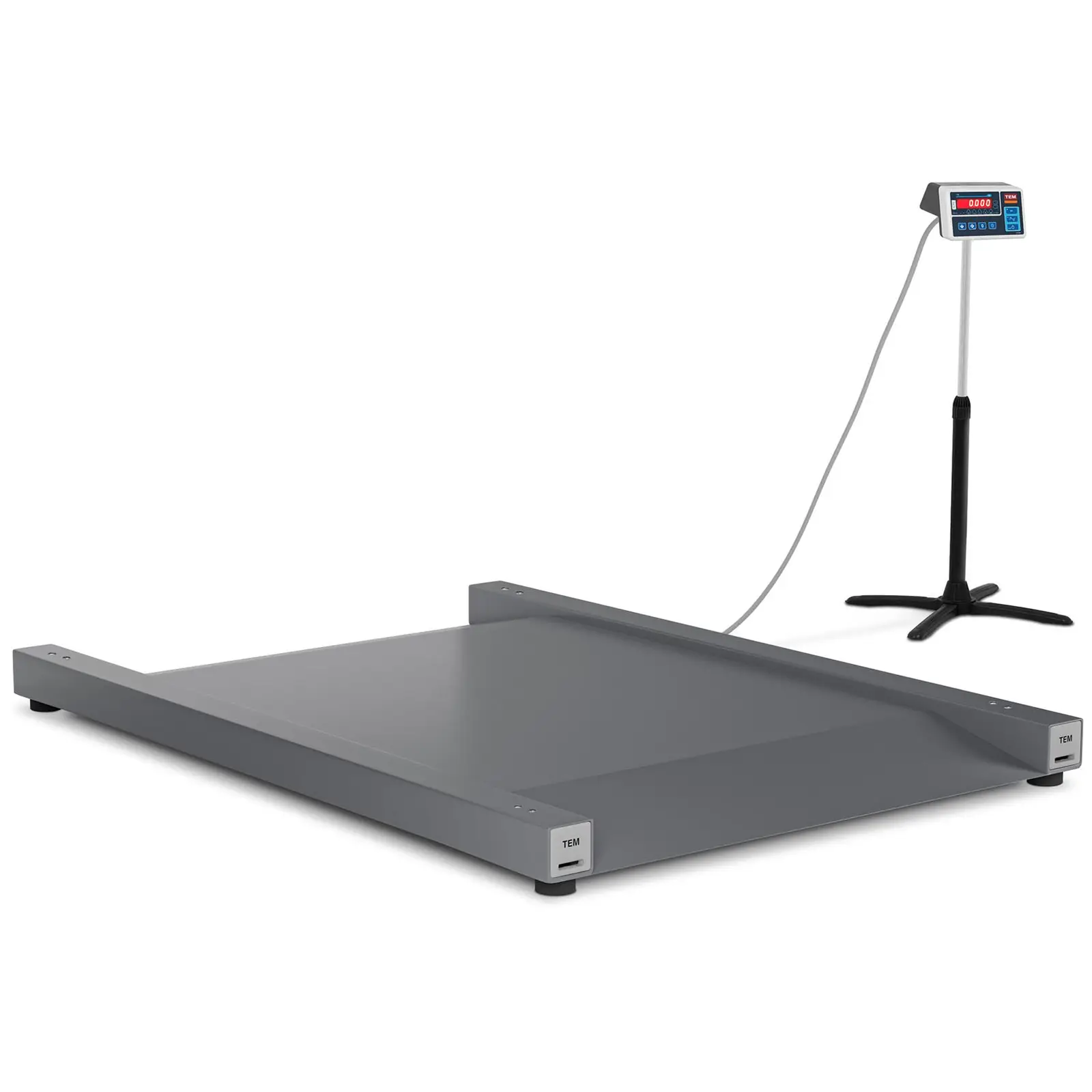 Podlahová váha cejchovaná 600 kg / 200 g 100 x 90 cm LED - Podlahové váhy TEM