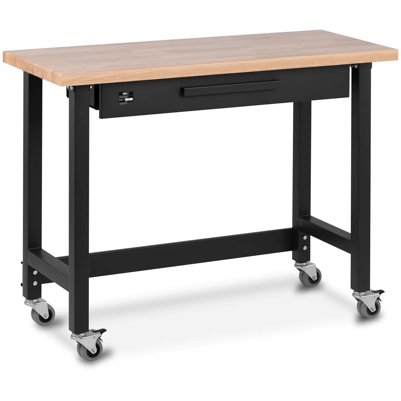 Pracovní stůl 122 x 51 cm výška: 95 cm 227 kg se zásuvkou mobilní - Skládací pracovní stůl MSW