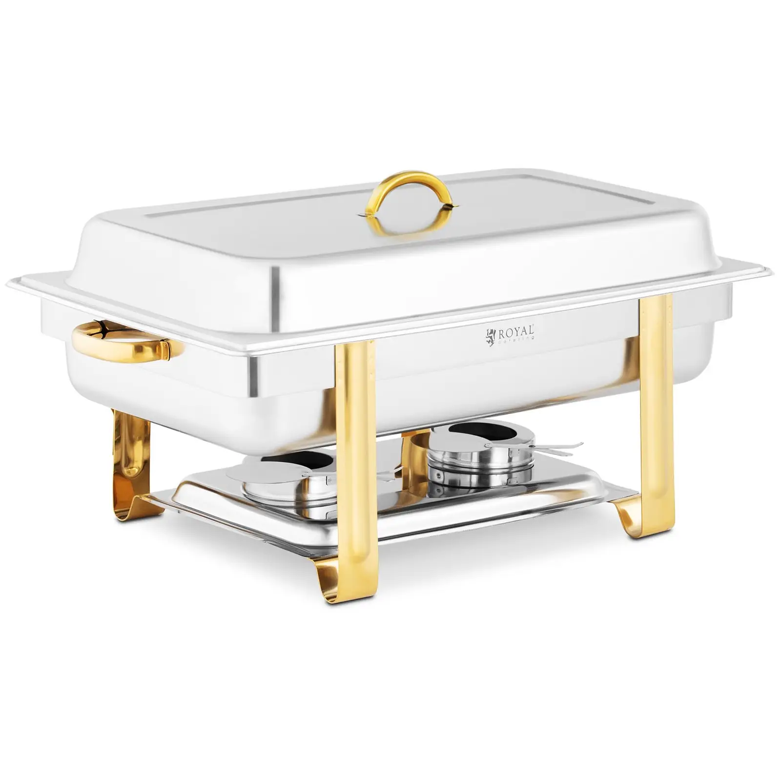Chafing dish – GN 1/1 – zlaté akcenty – 9 l – 2 x palivový článek – - Royal Catering