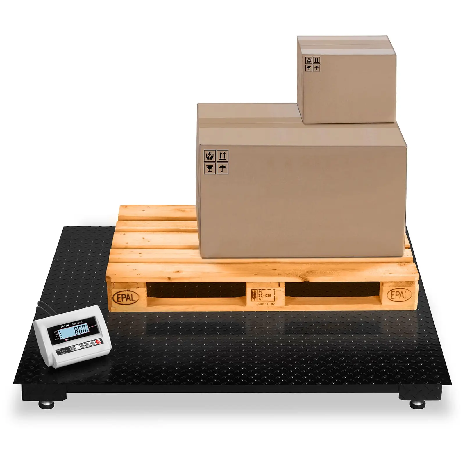 Podlahová váha -5 t / 2 kg -LCD - Podlahové váhy Steinberg Systems