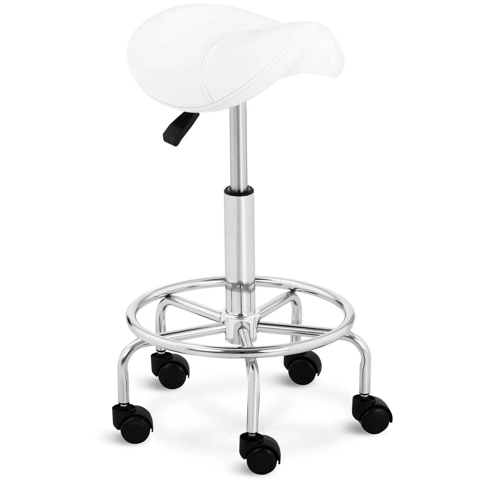 Sedlová židle 570–690 mm 150 kg Bílá - Sedlové židle physa