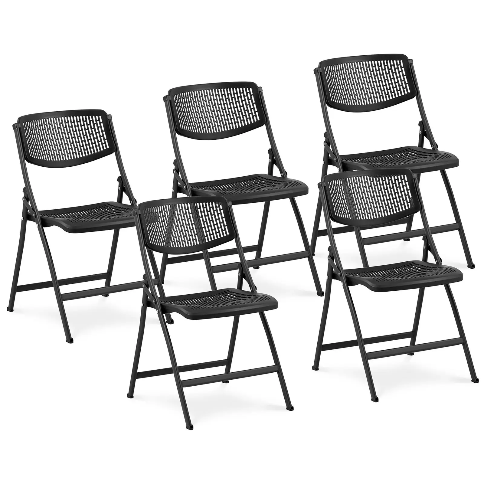 Sada 5 židlí sada 5 ks až 150 kg plocha sedadla 430 x 430 x 440 mm Černá - Konferenční židle Fromm & Starck